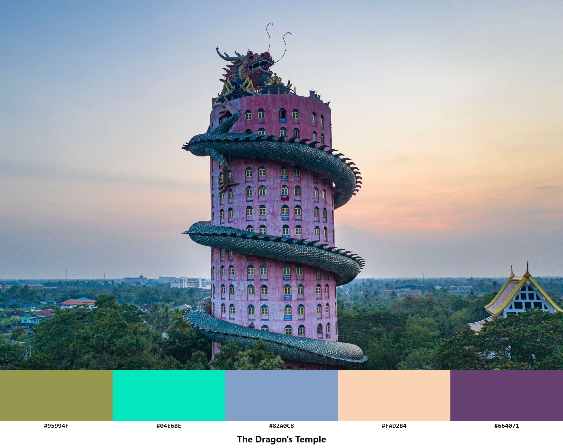 Dragon's Temple color palette example